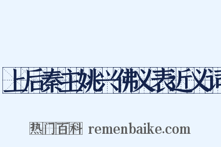 上后秦主姚兴佛义表近义词是什么意思的图片